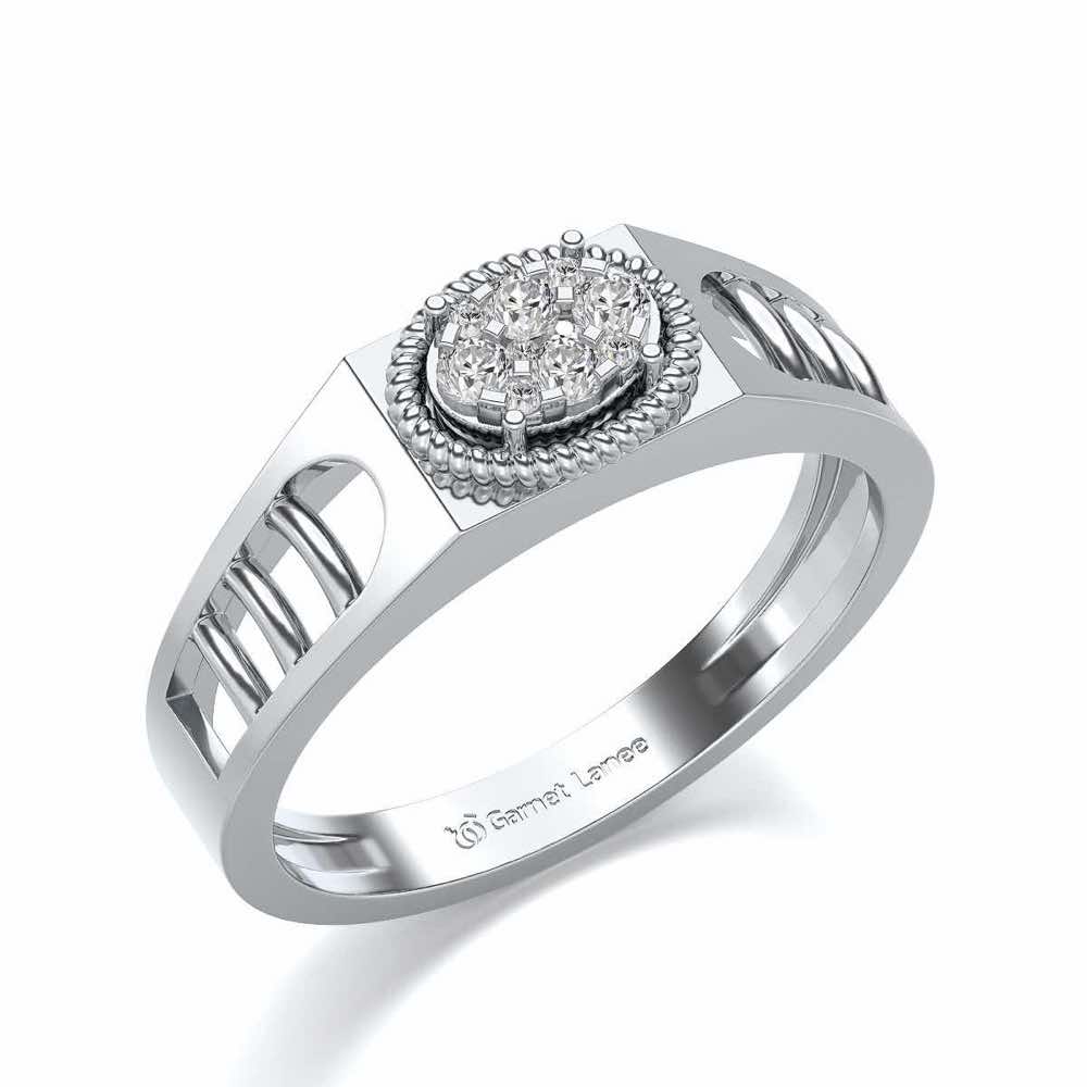 Elegant Ring For Men - White Gold - Image 1
