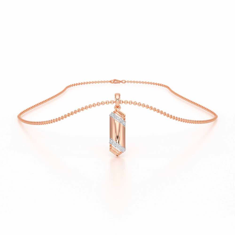 Elegant Shine Silver Pendant - Rose Gold - Image 3