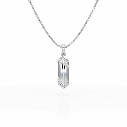Elegant Shine Silver Pendant - White Gold - Image 1