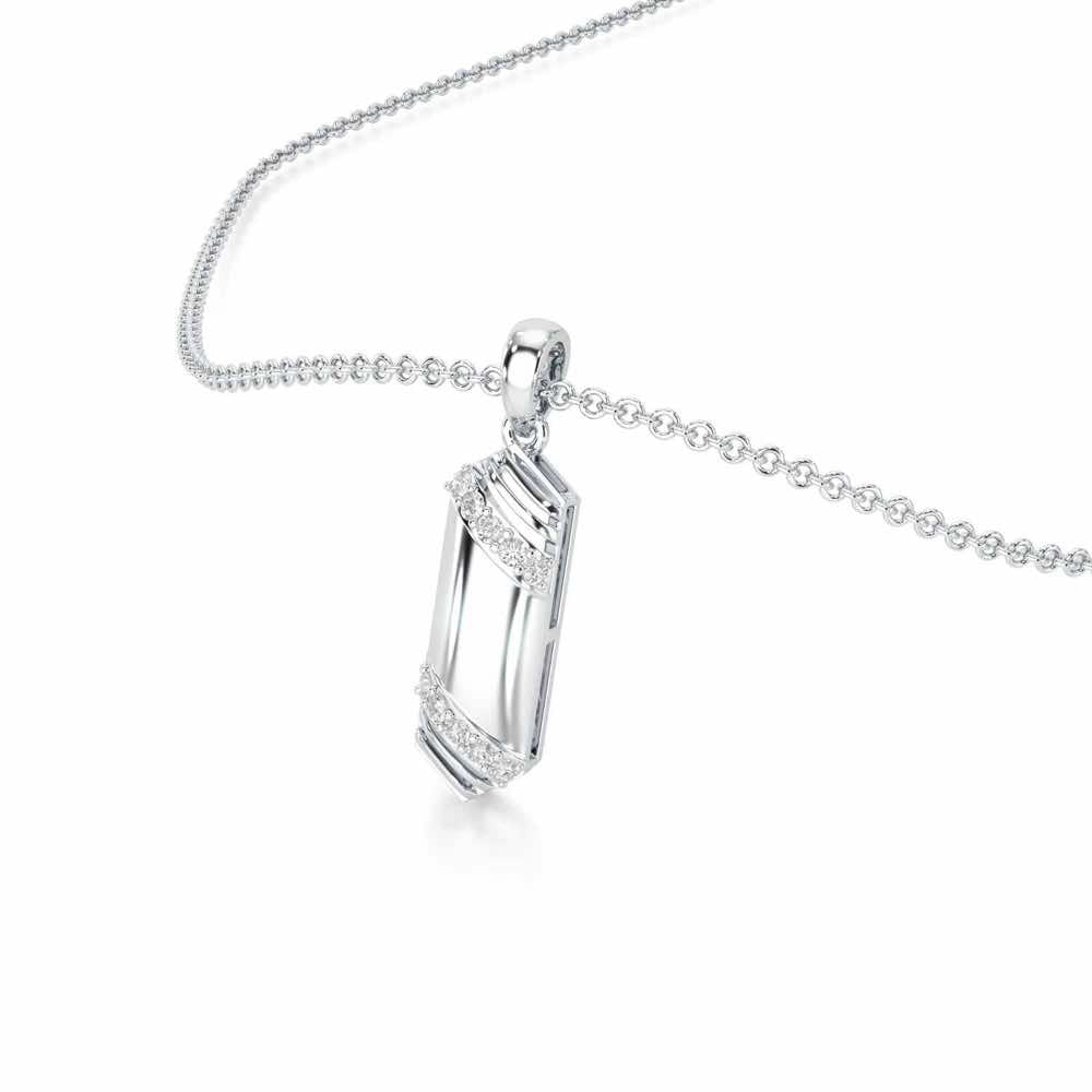 Elegant Shine Silver Pendant - White Gold - Image 2
