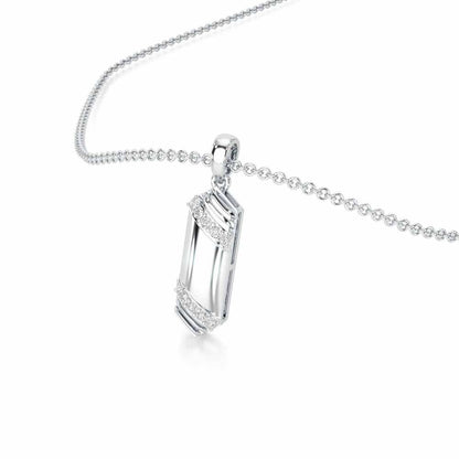 Elegant Shine Silver Pendant - White Gold - Image 2