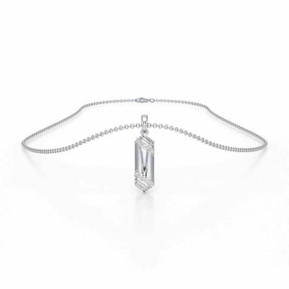 Elegant Shine Silver Pendant - White Gold - Image 3