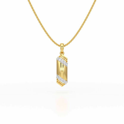 Elegant Shine Silver Pendant - Yellow Gold - Image 1