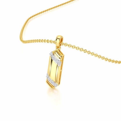 Elegant Shine Silver Pendant - Yellow Gold - Image 2