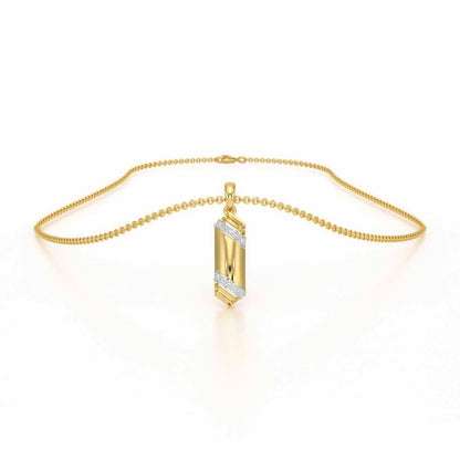 Elegant Shine Silver Pendant - Yellow Gold - Image 3