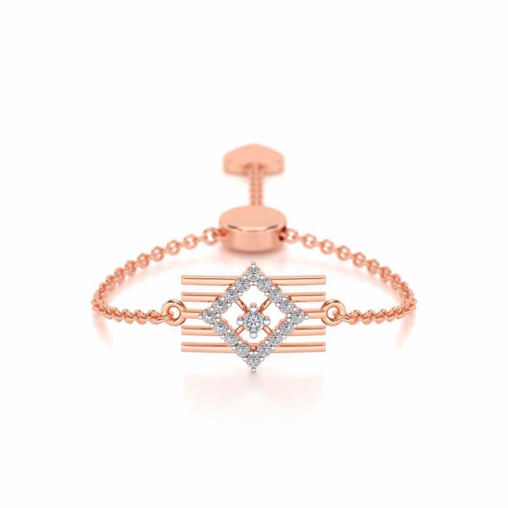 Eleganta Adjustable Silver Ring - Rose Gold - Image 1