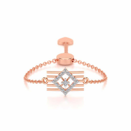 Eleganta Adjustable Silver Ring - Rose Gold - Image 1