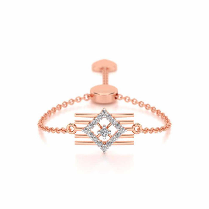 Eleganta Adjustable Silver Ring - Rose Gold - Image 1