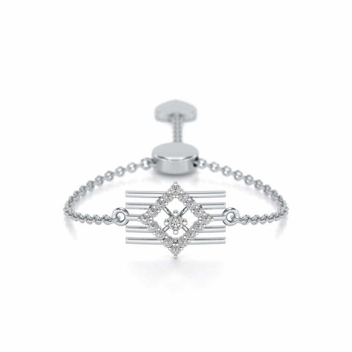 Eleganta Adjustable Silver Ring - White Gold - Image 1
