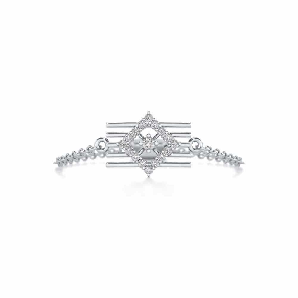 Eleganta Adjustable Silver Ring - White Gold - Image 4