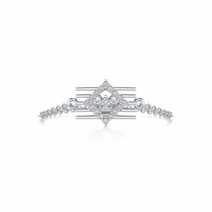 Eleganta Adjustable Silver Ring - White Gold - Image 4