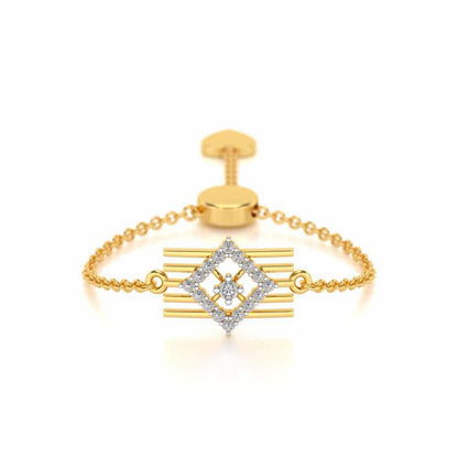 Eleganta Adjustable Silver Ring - Yellow Gold - Image 1