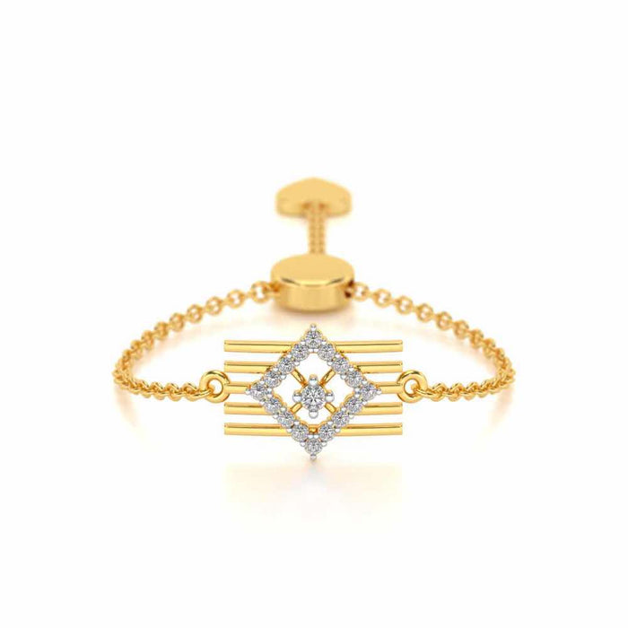 Eleganta Adjustable Silver Ring - Yellow Gold - Image 1