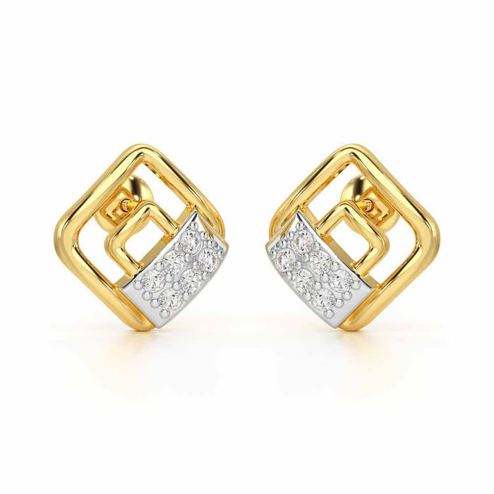 Eleganza Silver Earrings - Yellow Gold - Image 1