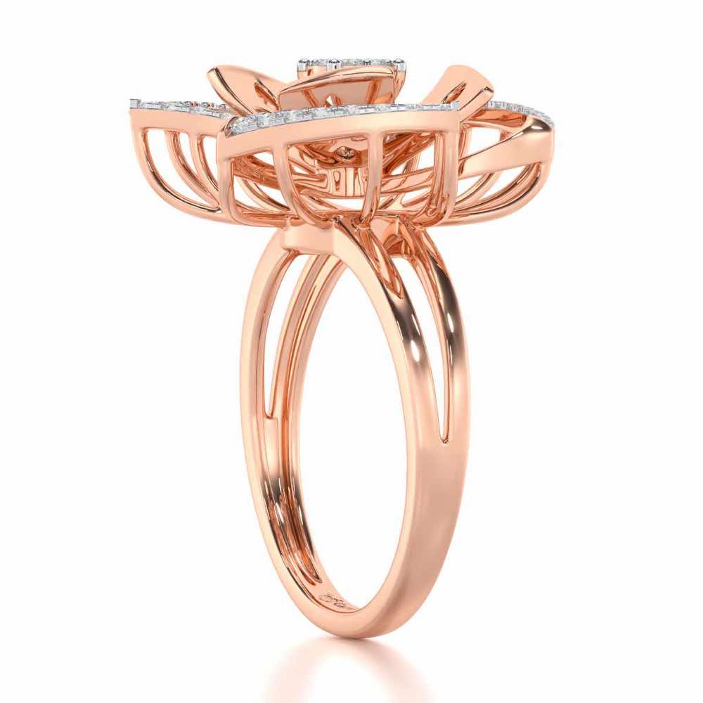 Elite Elegance Silver Ring - Rose Gold - Image 3