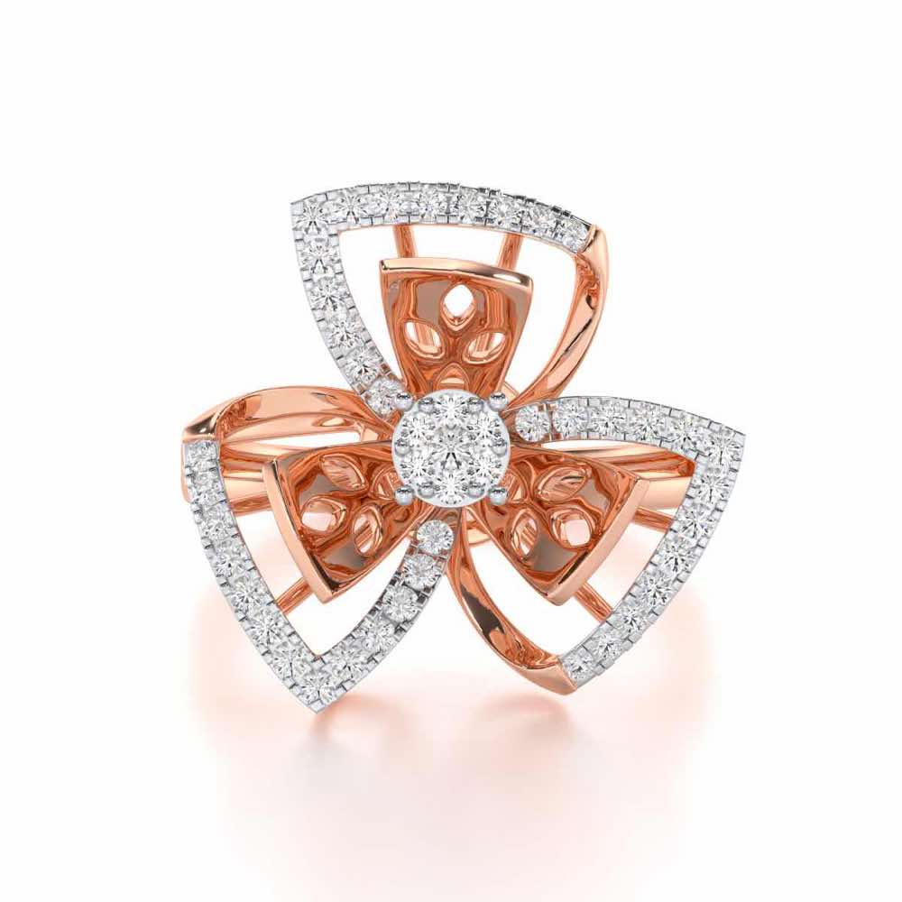 Elite Elegance Silver Ring - Rose Gold - Image 4