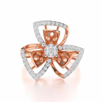 Elite Elegance Silver Ring - Rose Gold - Image 4