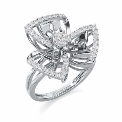 Elite Elegance Silver Ring - White Gold - Image 1