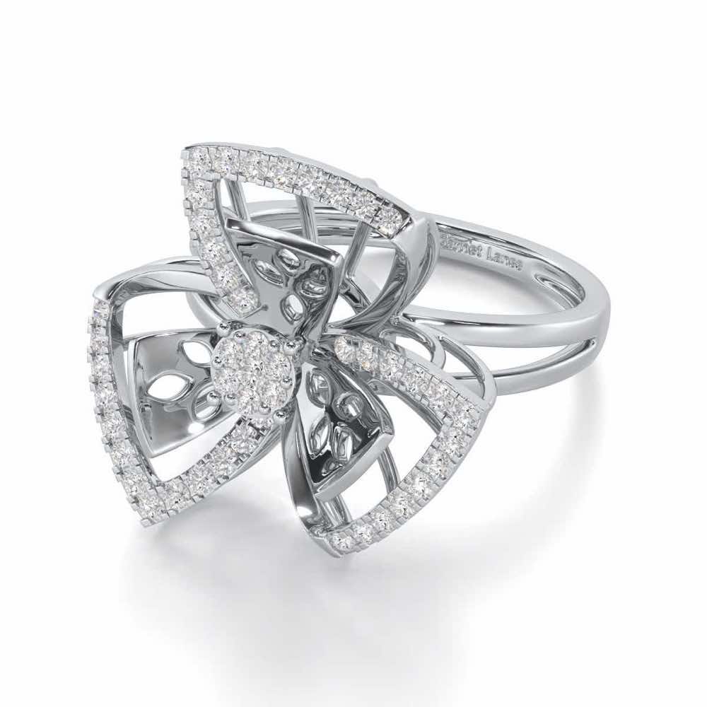 Elite Elegance Silver Ring - White Gold - Image 2