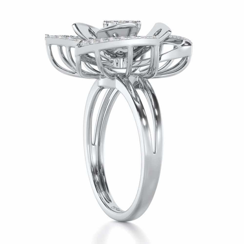 Elite Elegance Silver Ring - White Gold - Image 3
