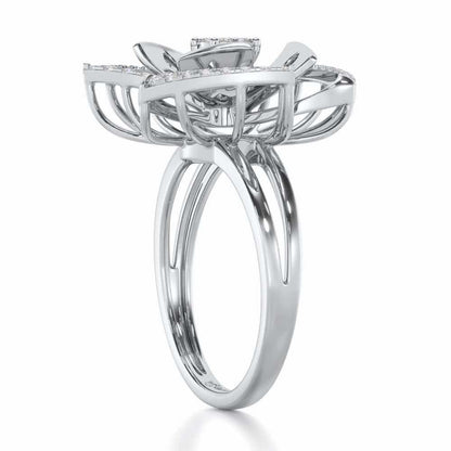 Elite Elegance Silver Ring - White Gold - Image 3