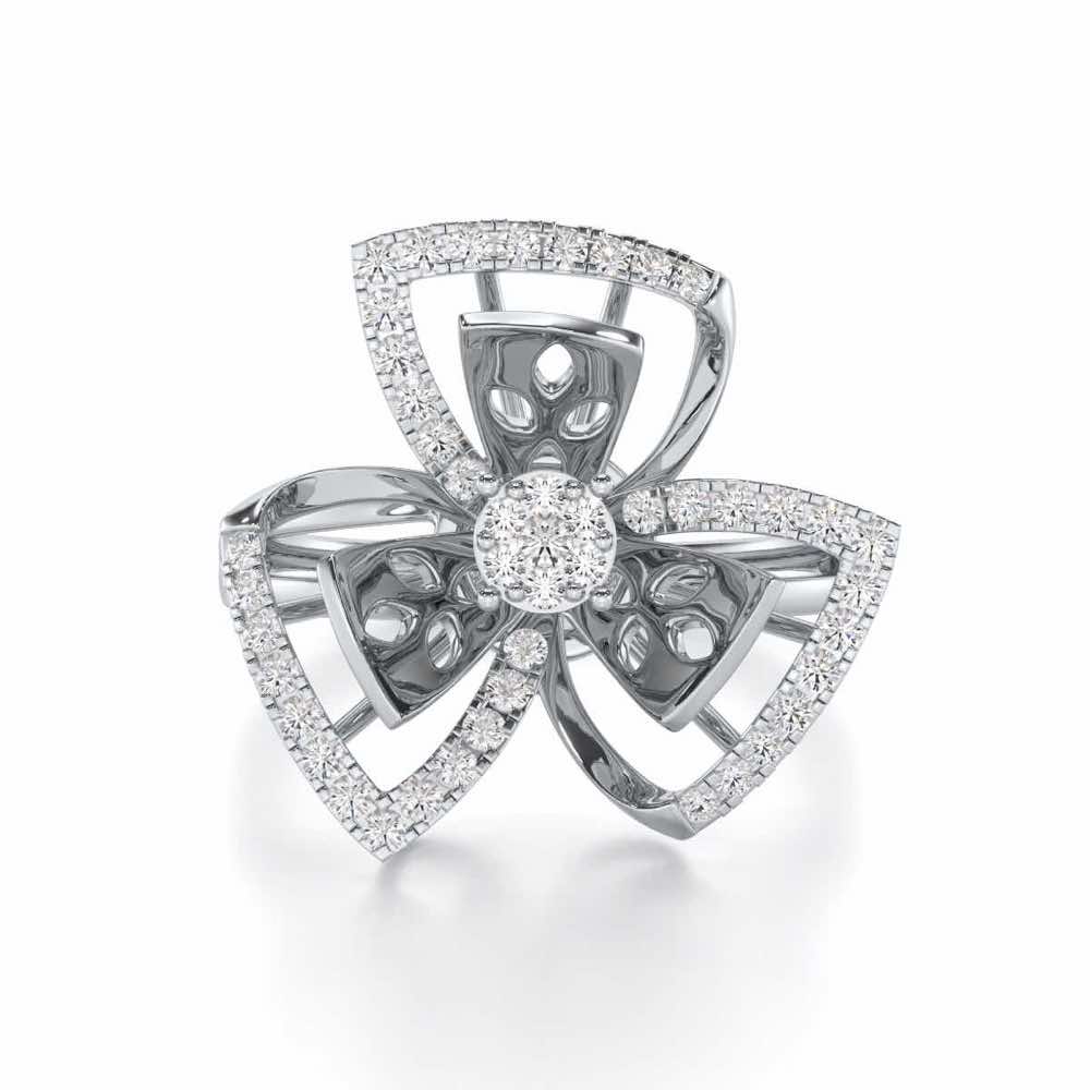 Elite Elegance Silver Ring - White Gold - Image 4