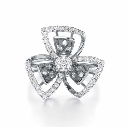 Elite Elegance Silver Ring - White Gold - Image 4