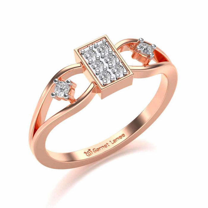 Ella Silver Ring - Rose Gold - Image 1