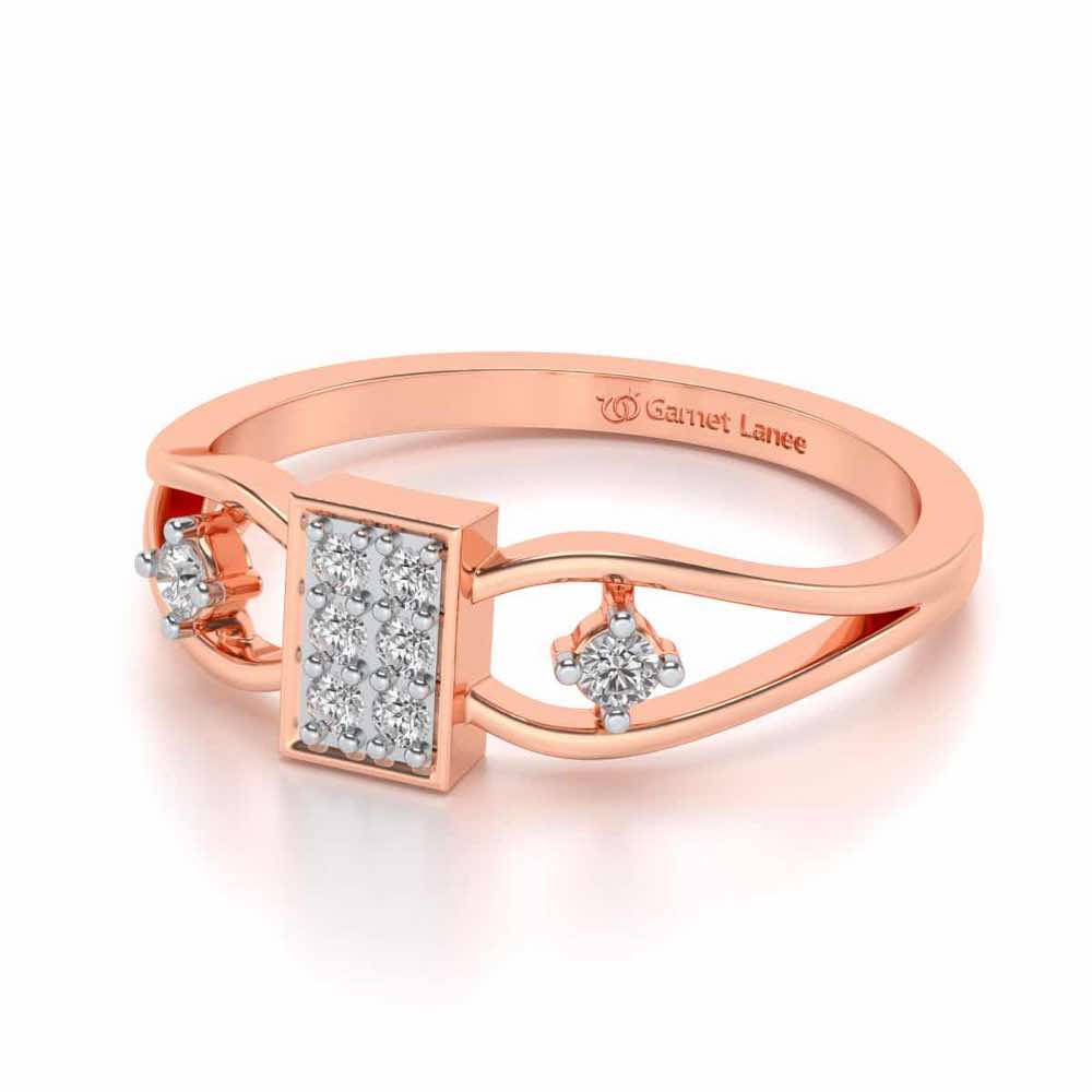 Ella Silver Ring - Rose Gold - Image 2