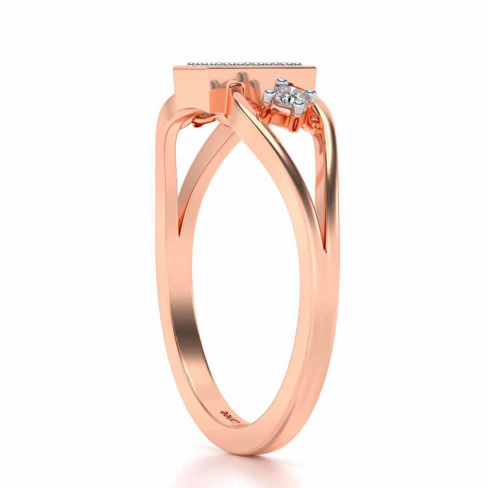 Ella Silver Ring - Rose Gold - Image 3
