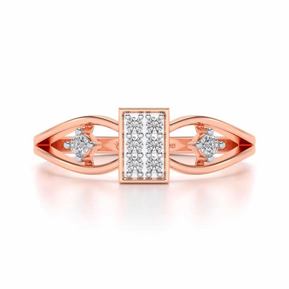 Ella Silver Ring - Rose Gold - Image 4