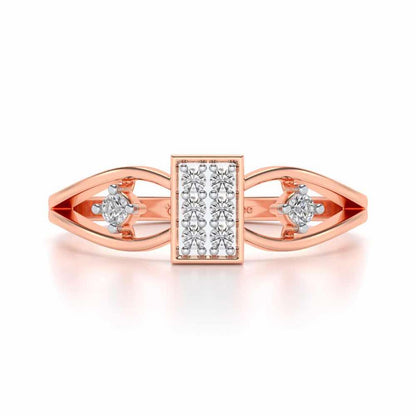Ella Silver Ring - Rose Gold - Image 4
