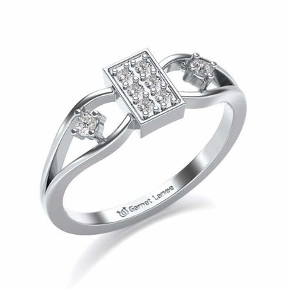 Ella Silver Ring - White Gold - Image 1