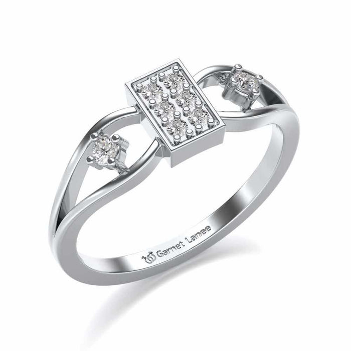 Ella Silver Ring - White Gold - Image 1