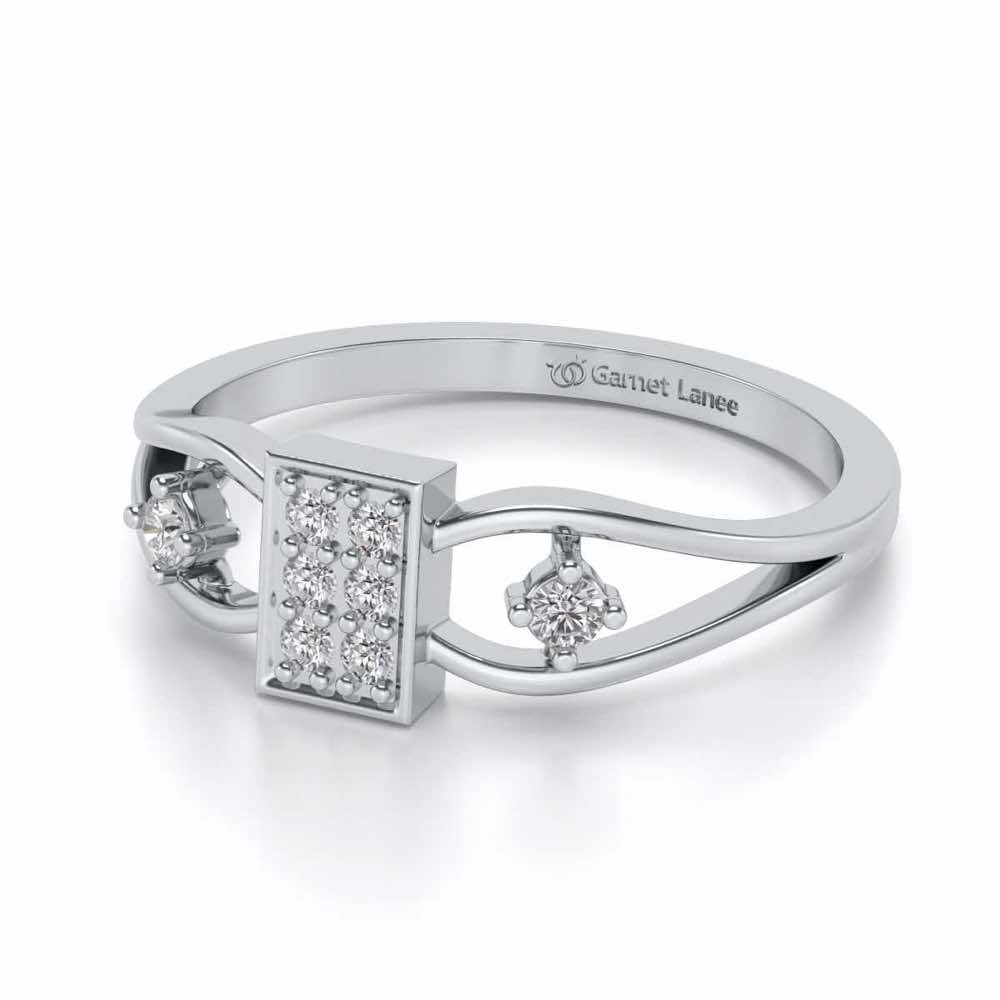 Ella Silver Ring - White Gold - Image 2