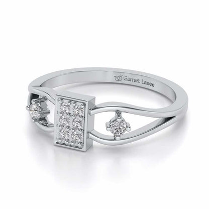 Ella Silver Ring - White Gold - Image 2