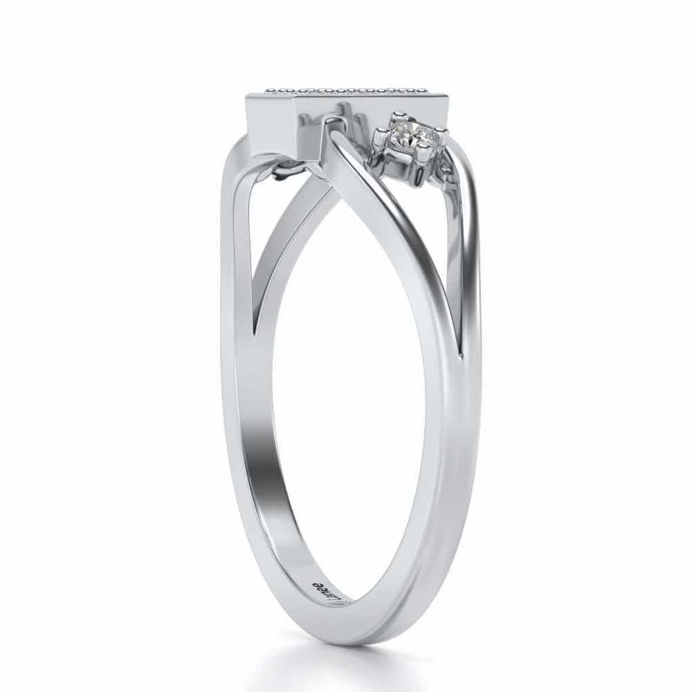 Ella Silver Ring - White Gold - Image 3