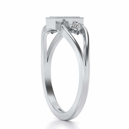 Ella Silver Ring - White Gold - Image 3