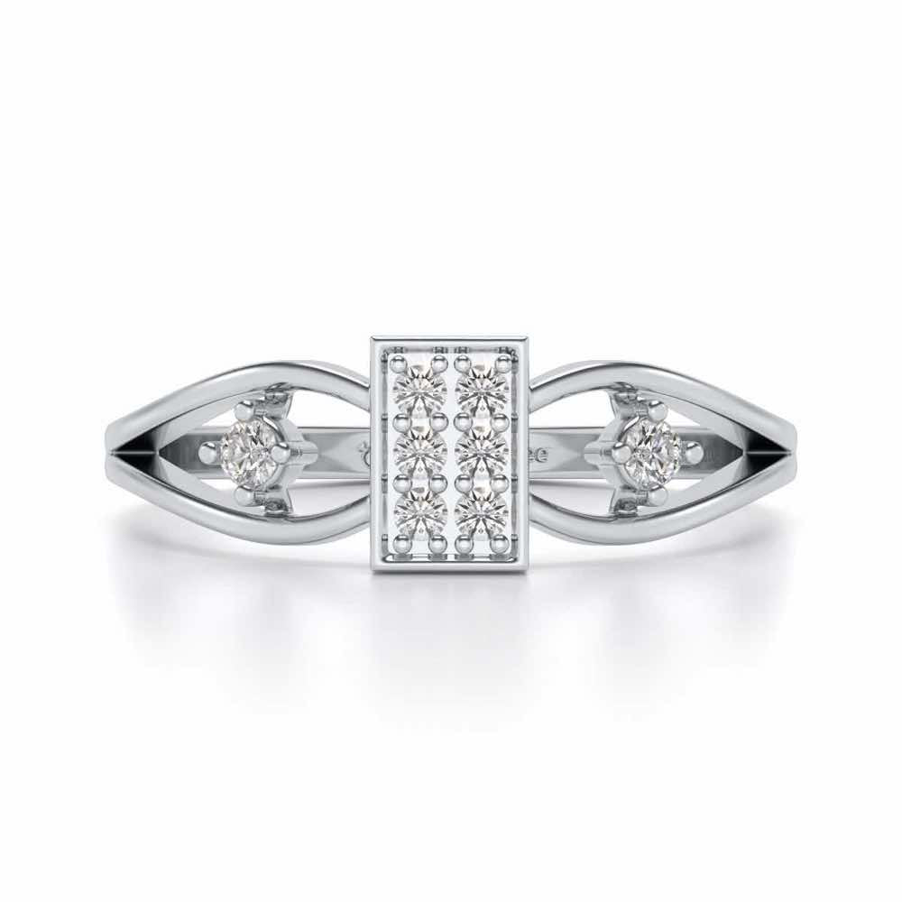Ella Silver Ring - White Gold - Image 4