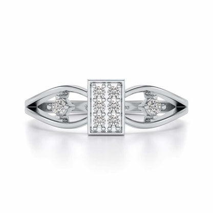 Ella Silver Ring - White Gold - Image 4