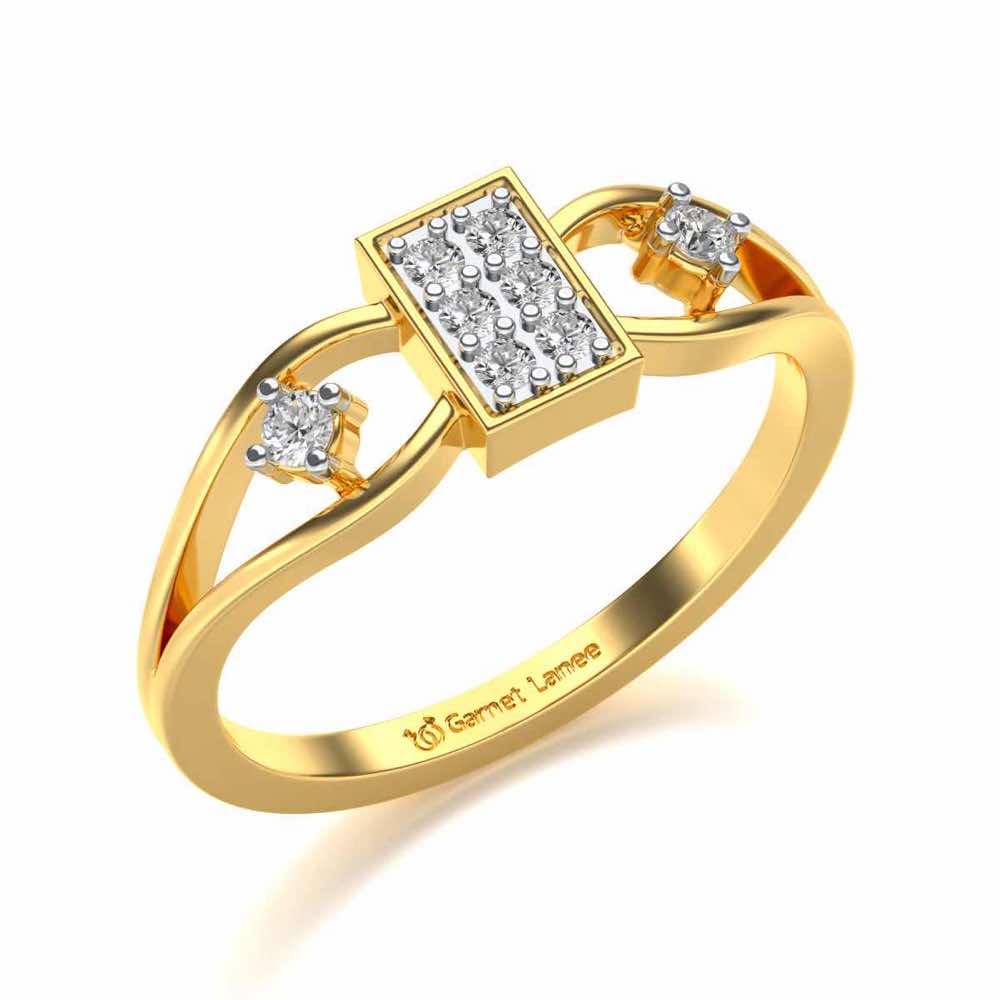 Ella Silver Ring - Yellow Gold - Image 1