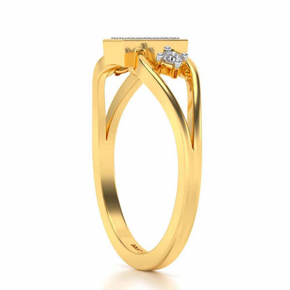 Ella Silver Ring - Yellow Gold - Image 3