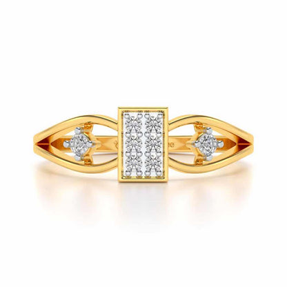 Ella Silver Ring - Yellow Gold - Image 4