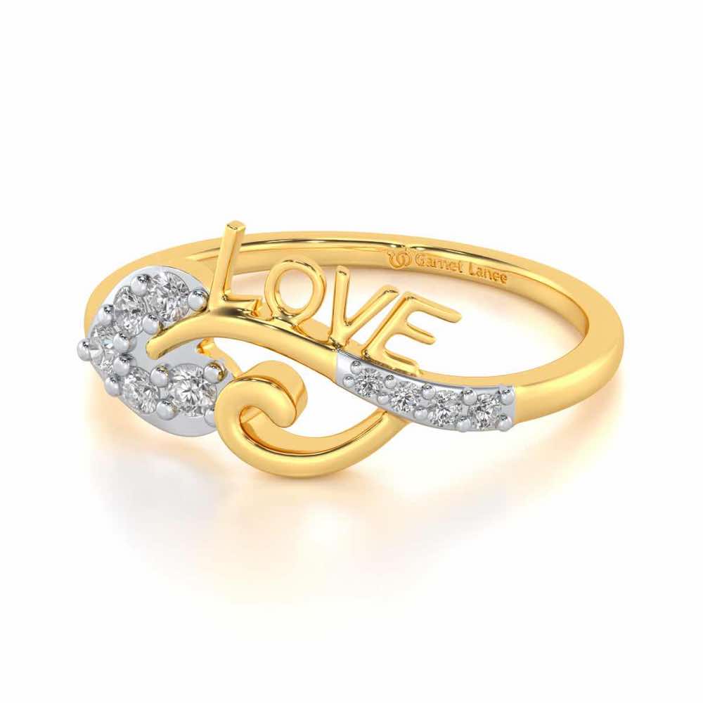Eloquent Heart Silver Ring - Yellow Gold - Image 2