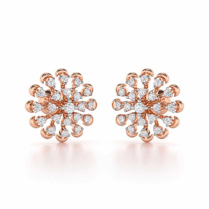 Emanate Shine Silver Earrings - Rose Gold - Image 1
