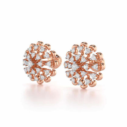 Emanate Shine Silver Earrings - Rose Gold - Image 3