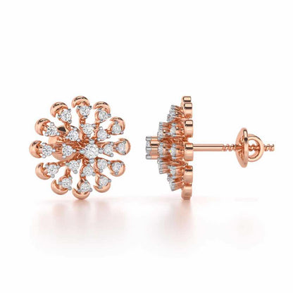Emanate Shine Silver Earrings - Rose Gold - Image 4