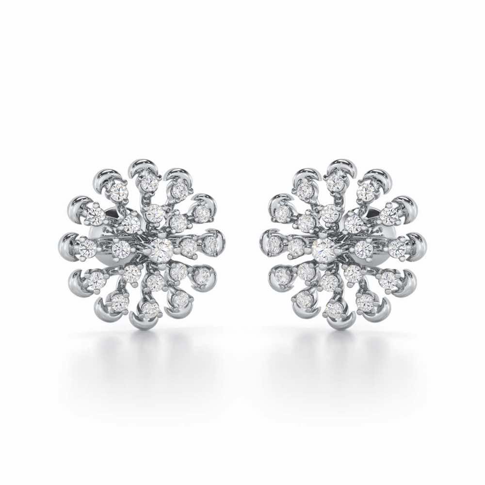 Emanate Shine Silver Earrings - White Gold - Image 1