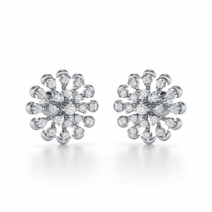 Emanate Shine Silver Earrings - White Gold - Image 1
