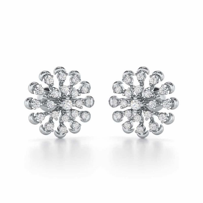 Emanate Shine Silver Earrings - White Gold - Image 1